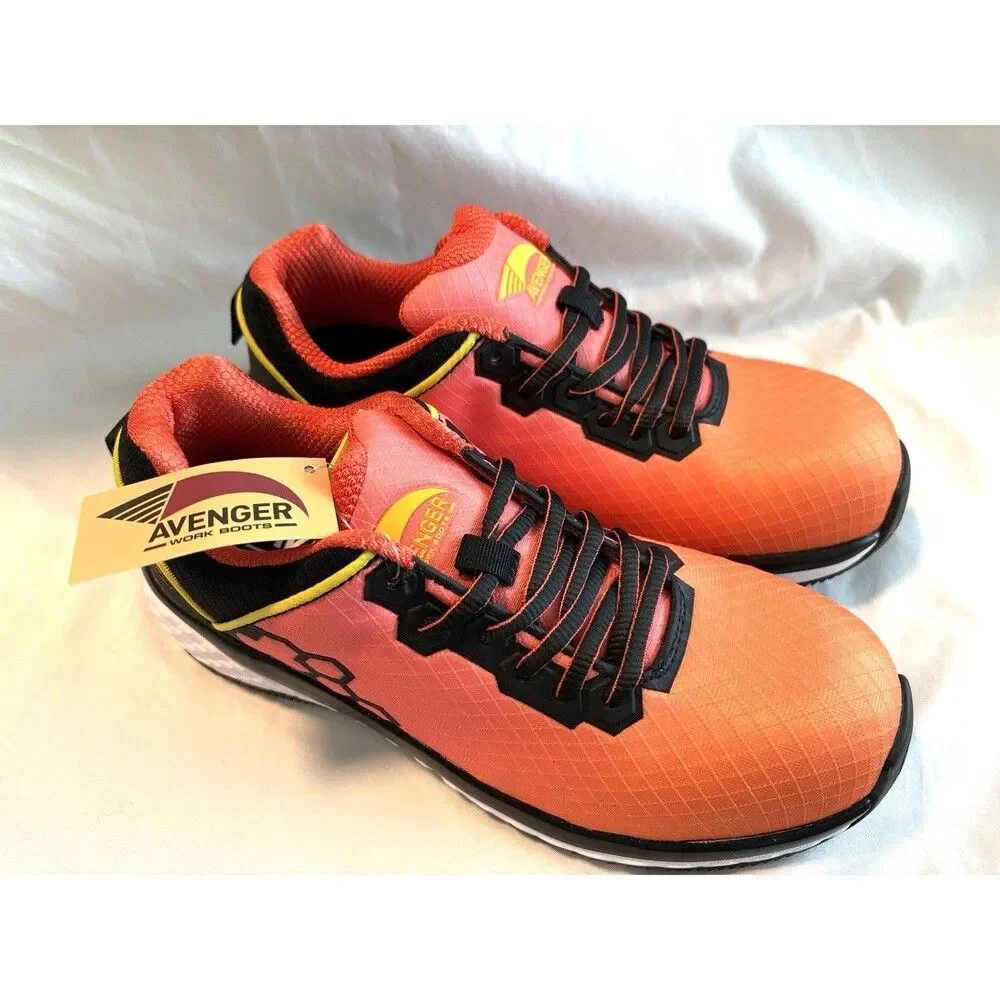 Avenger Women's Sz 7.5 A1891 Fusion EH Work Safety Boots / Sneaker Orange